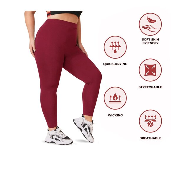 Women's Casual Ultra-Soft Cozy Comfy High-Waisted Athletic Active Yoga Leggings - Picture 15 of 16